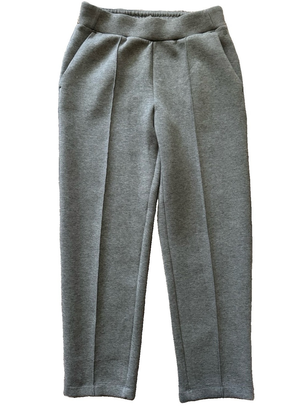 CALIA Soft Scuba Tapered Pants S Gray Pintuck Stretch Pull On Athleisure
